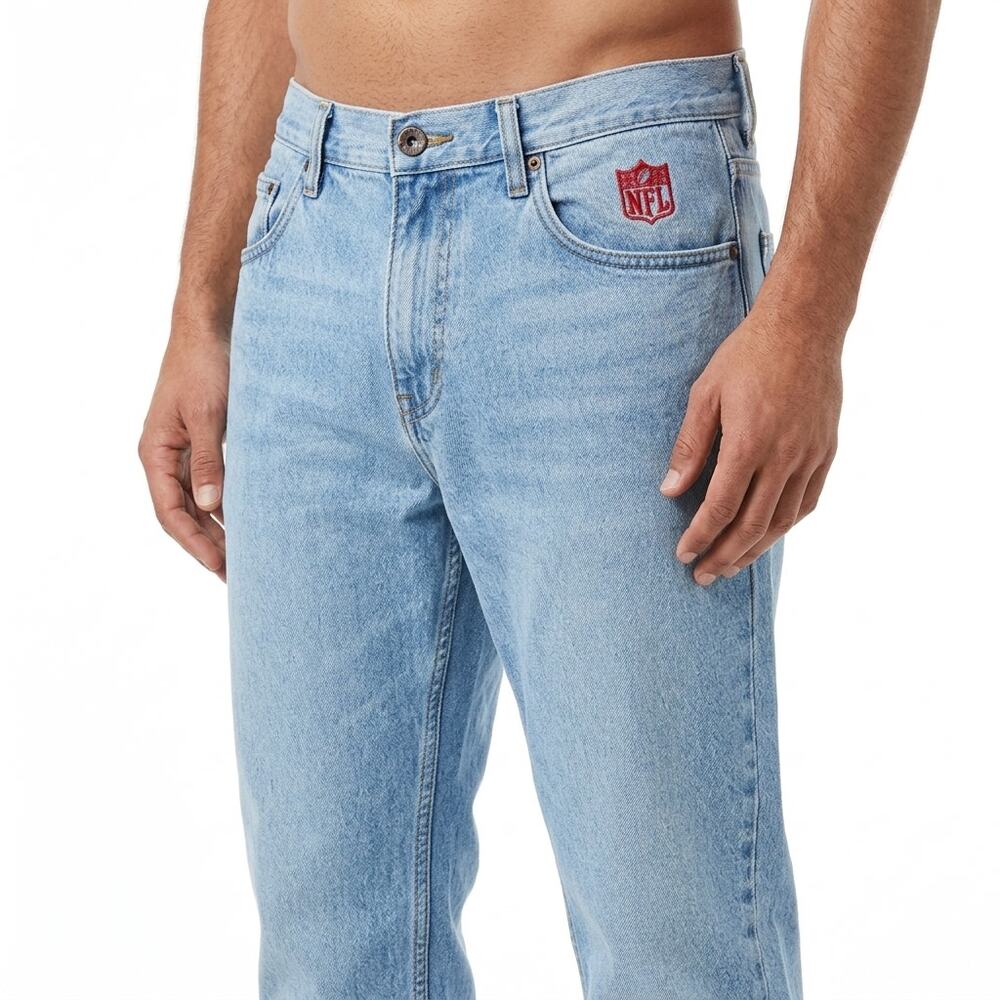 NFL Gridiron Classic Blue Stretch Jeans Men Size 36/30